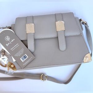 Yani L’ adore Light Gray Satchel Crossbody Bag NWT